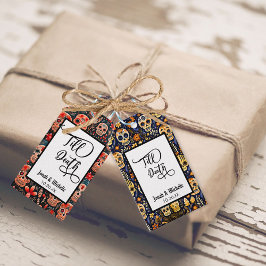 Día de los muertos Bis zum Tode Party oder Hochzei Geschenkanhänger