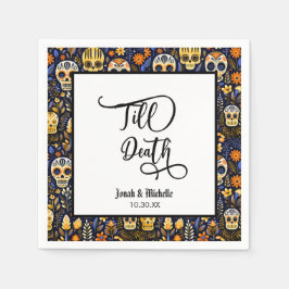 Día de los muertos Bis zum Tode Party oder Hochzei Serviette