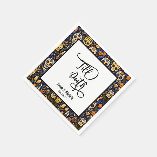 Día de los muertos Bis zum Tode Party oder Hochzei Serviette (Ecke)