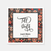 Día de los muertos Bis zum Tode Party oder Hochzei Serviette (Vorderseite)
