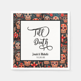 Día de los muertos Bis zum Tode Party oder Hochzei Serviette
