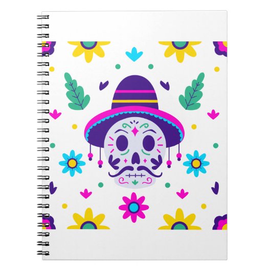 Dia de los muertos Blumenstrauß Notizblock (Vorderseite)