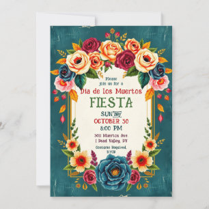 💀🎉Dia de los Muertos Blüten & Phantome: Einladung