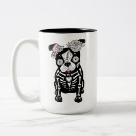 Dia de los Muertos Boston Terrier Frenchie Tasse