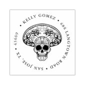 Día de Los Muertos | Briefmarke der Rücksendeadres Gummistempel (Prägung)