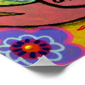 Dia de los Muertos Bulldog Dog Poster (Ecke)