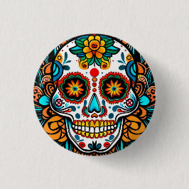 Dia de los Muertos Button
