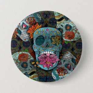 Dia De Los Muertos Button
