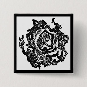 Dia de los muertos Button