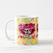 Dia De Los Muertos Calavera Catrina in Red Kaffeetasse (Links)
