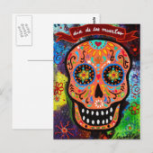 DIA DE LOS MUERTOS CALAVERA POSTKARTE (Vorne/Hinten)