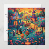 Dia de los Muertos, Candlelit-Erinnerung Einladung (Vorne/Hinten)