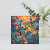 Dia de los Muertos, Candlelit-Erinnerung Einladung (Stehend Vorderseite)