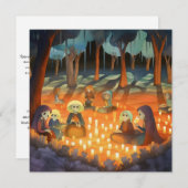Dia de los Muertos "Candlelit Resting Place" Einladung (Vorne/Hinten)