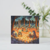 Dia de los Muertos "Candlelit Resting Place" Einladung (Stehend Vorderseite)