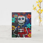 DIA DE LOS MUERTOS CARD KARTE (Gelbe Blume)