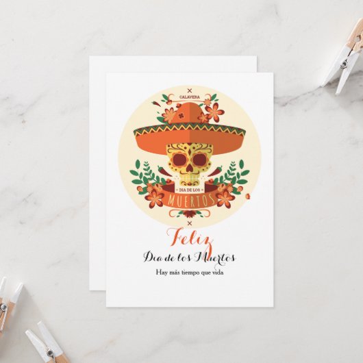 Dia De Los Muertos Card Karte (Vorderseite/Rückseite Beispiel)