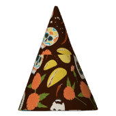 Dia De Los Muertos, Cartoon-Muster. Partyhütchen (Rechts)