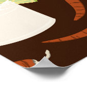 Dia De Los Muertos, Cartoon-Muster. Poster (Ecke)