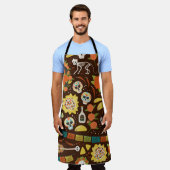 Dia De Los Muertos, Cartoon-Muster. Schürze (Getragen)