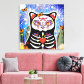 Dia De Los Muertos Cat Leinwanddruck (Insitu (Wohnzimmer))