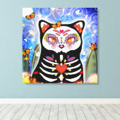 Dia De Los Muertos Cat Leinwanddruck (Insitu (Holzboden))