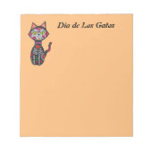 Dia de Los Muertos Cat Notizblock (Vorderseite)