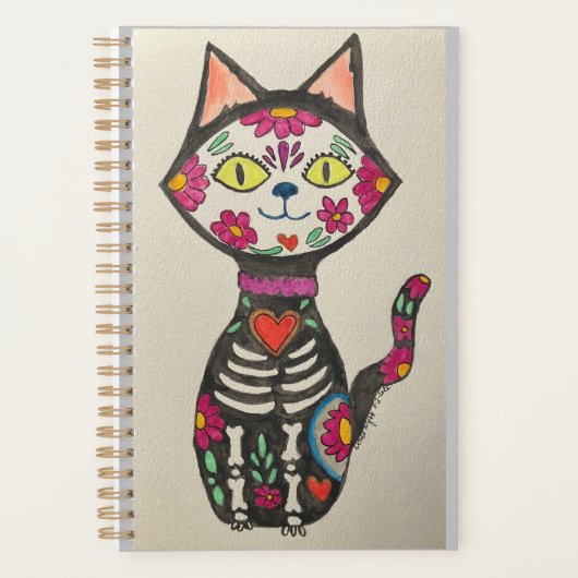 Dia de Los Muertos Cat Planer (Vorderseite)