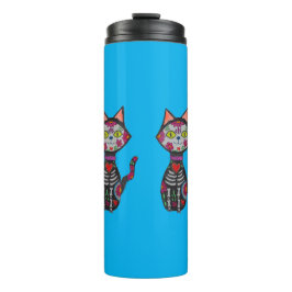 Dia de Los Muertos Cat Thermosbecher