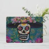 DIA DE LOS MUERTOS CATRINA INVITATION EINLADUNG (Stehend Vorderseite)