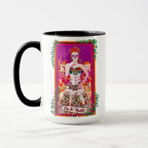 Dia de los Muertos Catrina mit Lila & grün Tasse