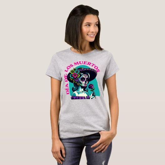 Día de los Muertos Catrina Pop Shirt (Vorne ganz)