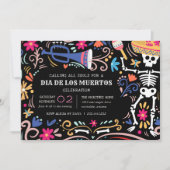 Día de los Muertos Celebration Einladung (Vorderseite)