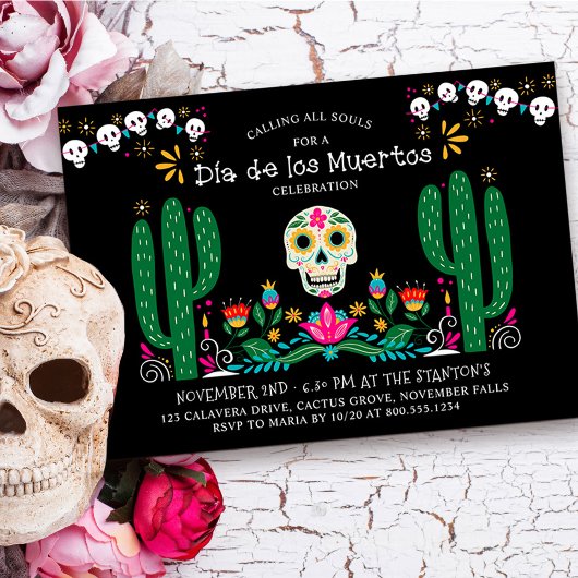 Dia de los Muertos Celebration Mexico Thema Einladung