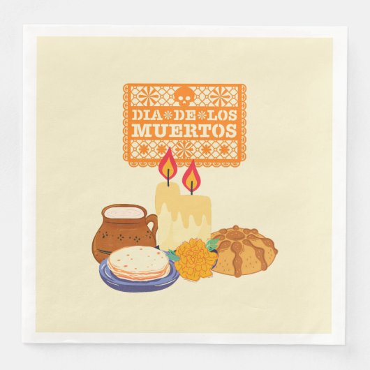 Dia De Los Muertos Celebration Serviette (Vorderseite)
