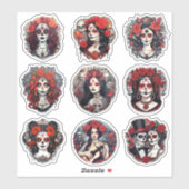 Dia de los Muertos Celebration Sticker Set (Blatt)