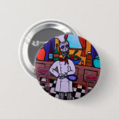 Dia de Los Muertos Chef Button (Vorne & Hinten)