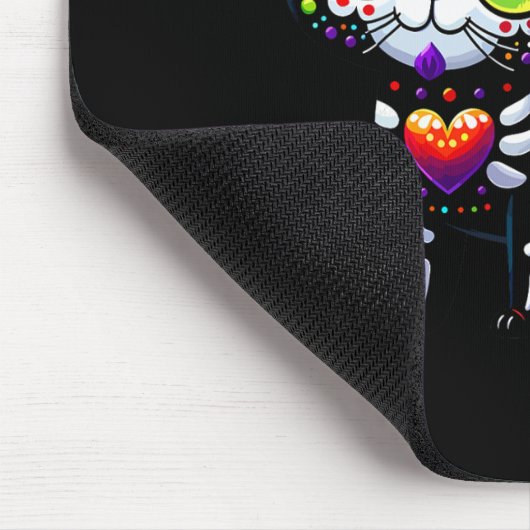 Dia De Los Muertos Cinco De Mayo Cat Sugar Skull Mousepad (Ecke)