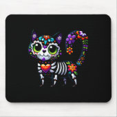Dia De Los Muertos Cinco De Mayo Cat Sugar Skull Mousepad (Vorne)