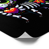 Dia De Los Muertos Cinco De Mayo Cat Sugar Skull Poster (Ecke)