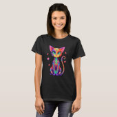 Dia De Los Muertos Cinco De Mayo Cat Sugar Skull T-Shirt (Vorne ganz)