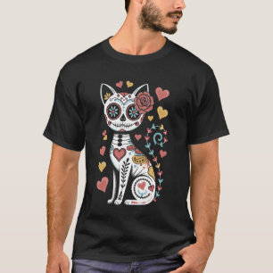 Dia De Los Muertos Cinco De Mayo Katze Zucker-Schä T-Shirt