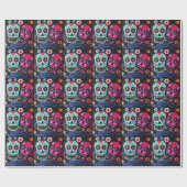 Dia de Los Muertos Couple Geschenkpapier (Flach)