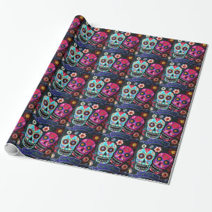 Dia de Los Muertos Couple Geschenkpapier