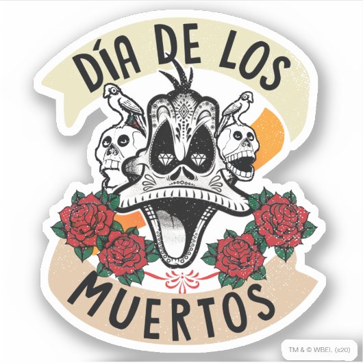 Día De Los Muertos DAFFY DUCK™ Aufkleber (Vorderseite)