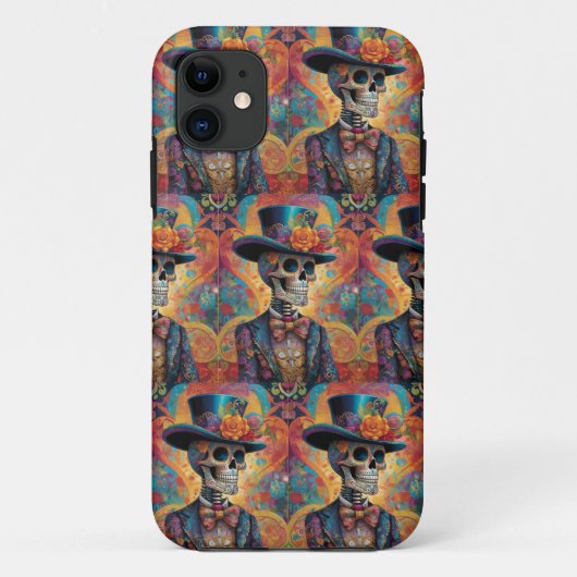 Dia de los Muertos Dapper Skeleton Case-Mate iPhone Hülle (Rückseite)