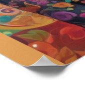 Dia de los Muertos Dapper Skeleton Poster (Ecke)