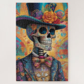 Dia de los Muertos Dapper Skeleton Puzzle (Vertikal)