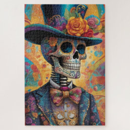 Dia de los Muertos Dapper Skeleton Puzzle