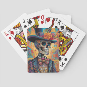 Dia de los Muertos Dapper Skeleton Spielkarten